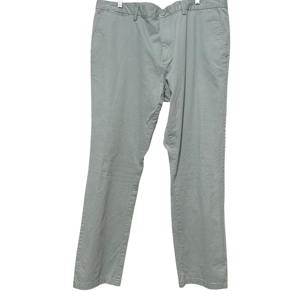 Old Navy Ultimate Skinny Chinos Mens 42x32 Sage Gray Green Cotton Stretch Pants
